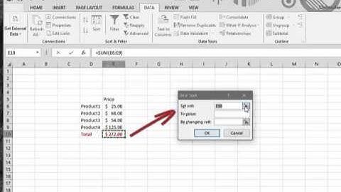 Microsoft Excel - How to Use Excel the Goal Seek Feature