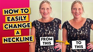 Adjust a neckline - transform your clothes with this easy to follow tutorial