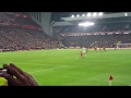 Liverpool - Man Utd, Salah's Goal and Chant from the Kop End