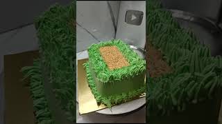 birthday cake cricket match pitch design#birthdaycake#cricketthemecake#trendingshorts#grass#ytshorts