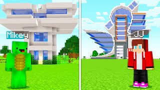 Mikey Noob Futuristic House vs JJ Pro Modern Maison - Minecraft Maizen