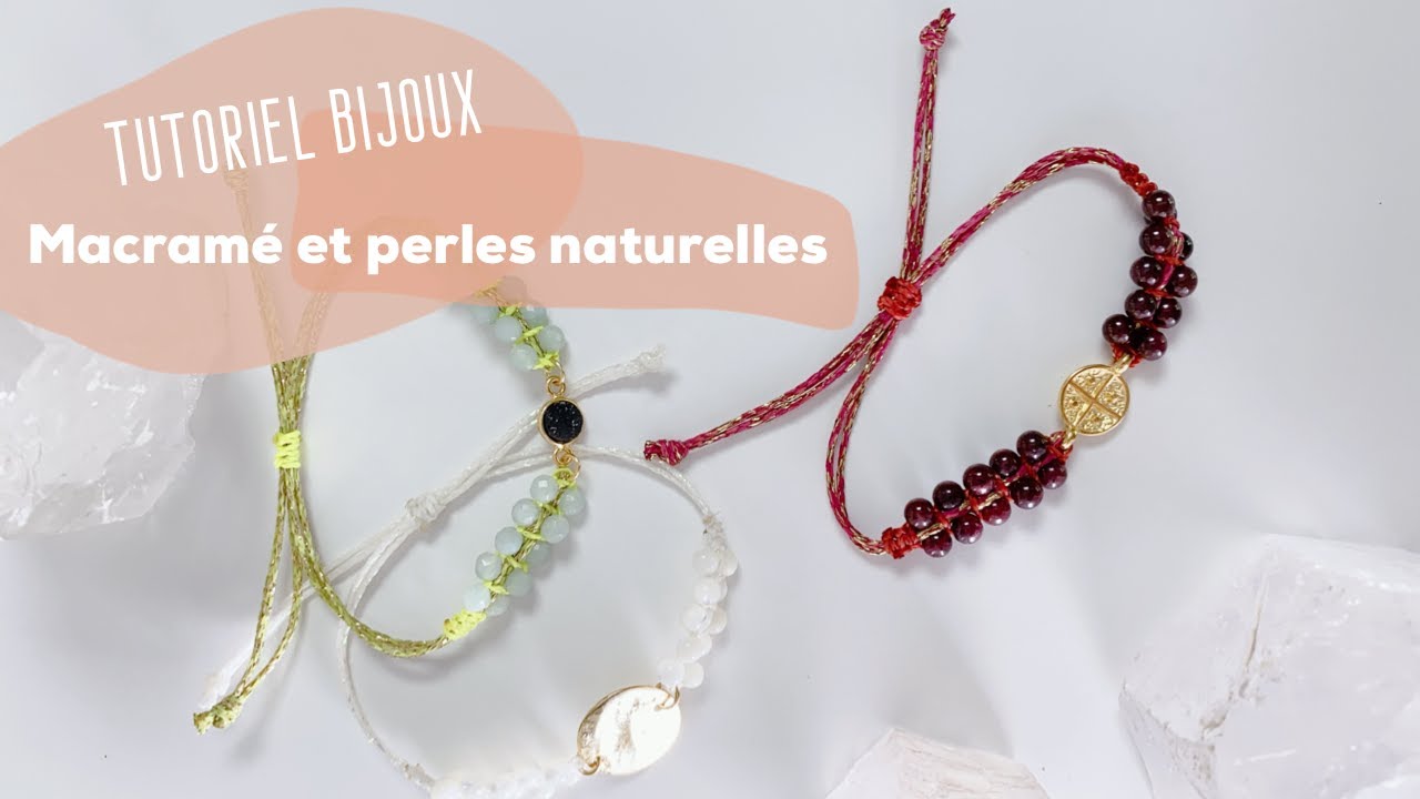 Bracelet en perles d'Eau Douce NACRE naturelle - France
