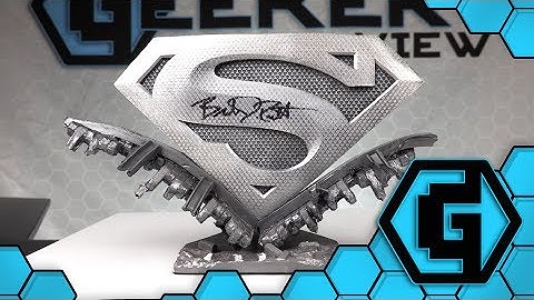 The Geekery View - Pod Suit Signed Superman Returns Symbol - Bronze Armory