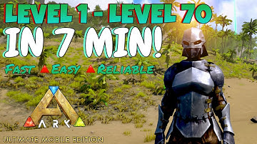 Island Note Run LEVEL 1 TO LEVEL 70 IN 7 MINUTES!- ARK ULTIMATE MOBILE EDITION