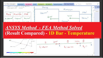 FEA Exam - ANSYS Lab - 1d Bar With Temperature 3 Materials - Solved - Easy Steps