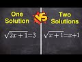 Radical Equations Explained: One Solution vs Two Solutions 🔍