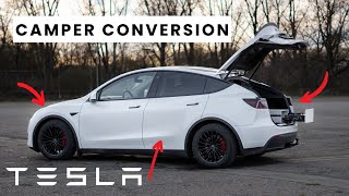 Tesla Van Conversion Timelapse | DIY Build for Tesla Camping