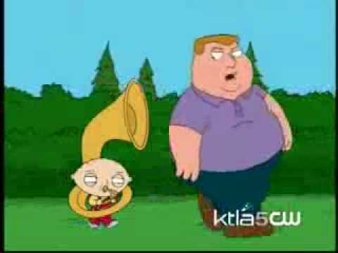 Stewie Follows Fat Guy With TUBA