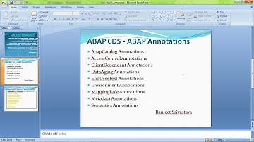 CDS View Quick overview Part -3, CDS View Annotations