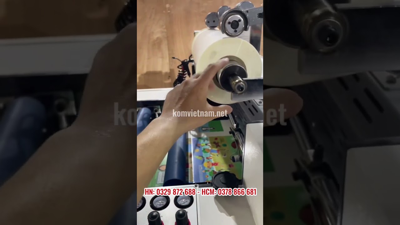 Máy cán màng nhiệt từ tự động hoàn toàn khổ 560mm | Tự nạp giấy - Tự xả tờ - Có thu cuộn chống cong