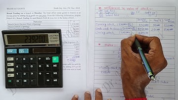 Branch Accounts (VNSGU 2018 - Ronak Trading) | Gujarat University | B.Com. | Financial Account