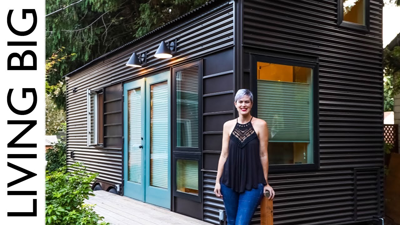 ⁣Modern Architecturally Designed Tiny House With Amazing Hidden Shower