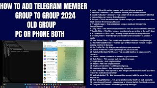 How to Add unlimited Members in Telegram Group to Group  2024 |  Scrape more than 100k members!
