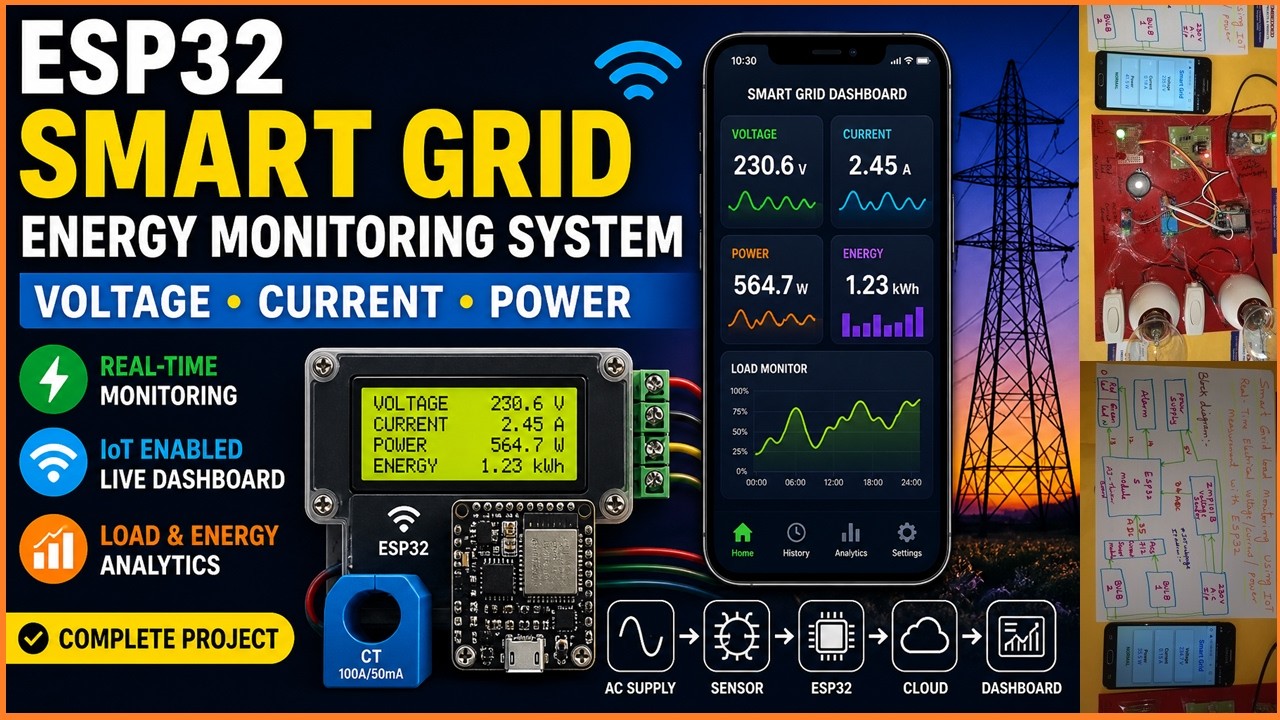 IoT Based Real Time Smart Grid Load Monitoring System (Voltage, Current ...