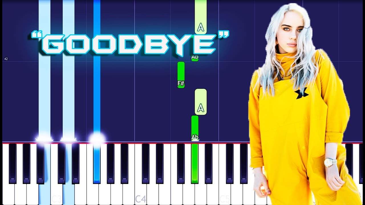 Billie Eilish goodbye Piano Tutorial EASY YouTube