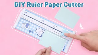 Cách làm Bàn Cắt giấy đơn giản tại nhà | DIY Ruler Paper Cutter  // Quyển Sách Nhỏ