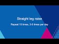 Fractured Neck of Femur Exercises - Straight leg raise