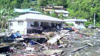 Samoan Island Tsunami 2009 Photo Slide Show Video