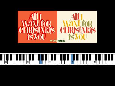 All I Want For Christmas Is You (easy piano sheet/ G Major & C Major) - Mariah Carey