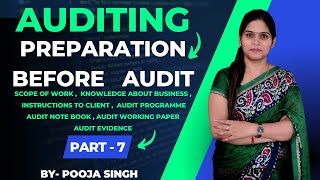 Auditing | Preparation Before Audit | Audit Program | Audit Working Paper | Part-7 | B.Com | BBA |