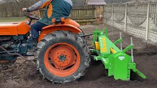 Test glebogryzarki VIRGO 1,6m Bomet z Kubota L245 z przednim napędem