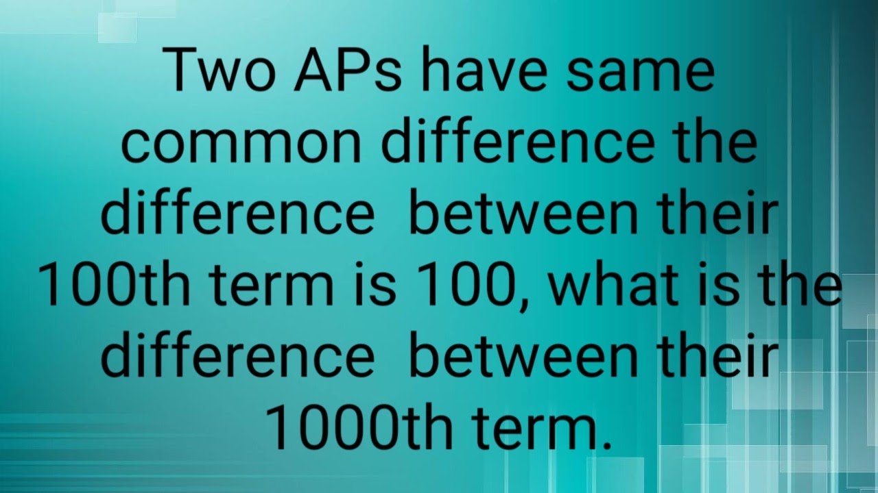 Two AP have same difference.The difference between 100th term is 100