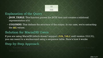 How to Read JSON Arrays in MySQL Queries