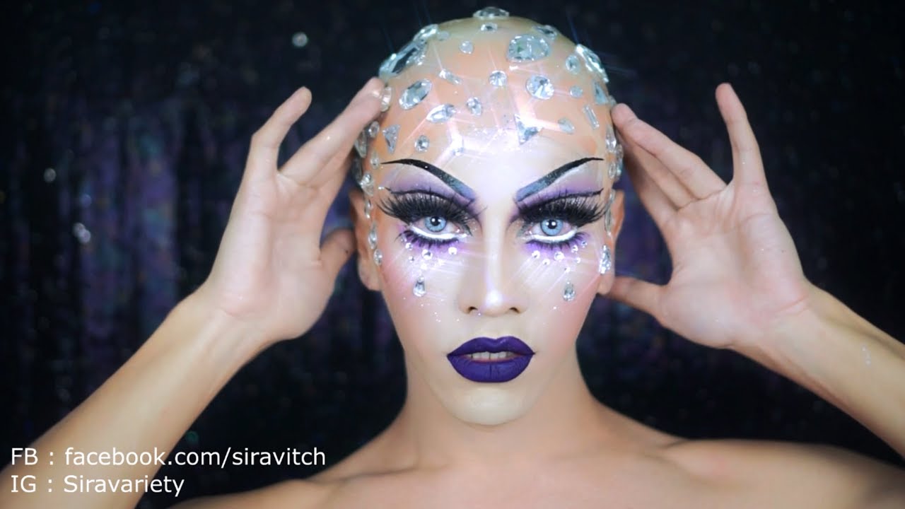 Diamonds Skull makeup - โล้นเพชรสำเพ็งสะดุ้ง