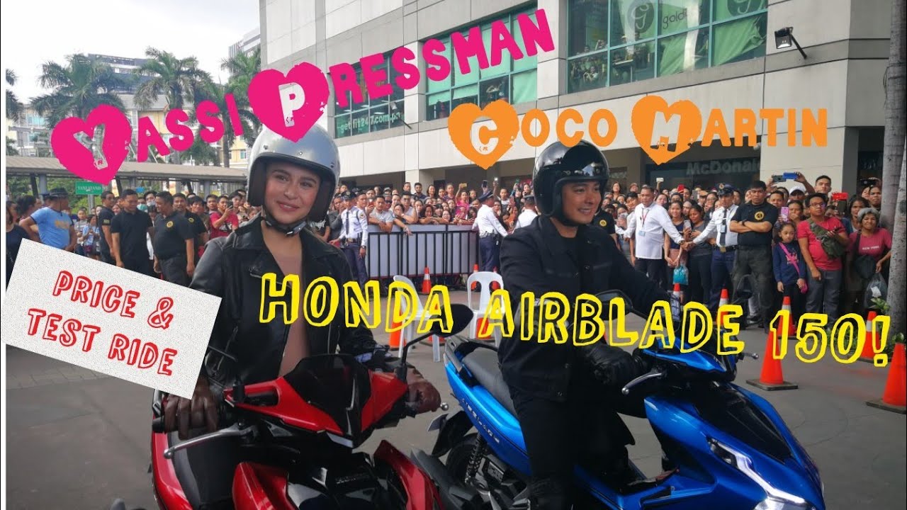 COCO MARTIN & YASSI PRESSMAN TEST RIDES THE HONDA AIRBLADE 150 BIKE