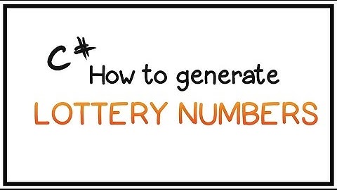 C# Tutorial - Part 1-Generating Random Numbers (Lottery Edition)