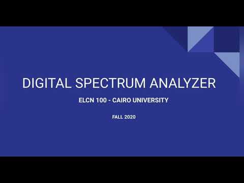 ELCN100 | Digital Spectrum Analyzer Project using LabVIEW | CUFE