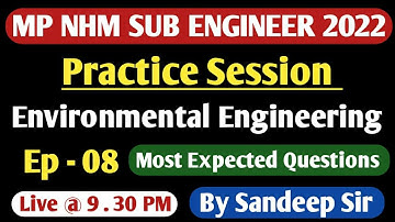 MP NHM Recruitment 2022 | NHM Sub Engineer Live Classes | EP -08  |  Environmental Engineering