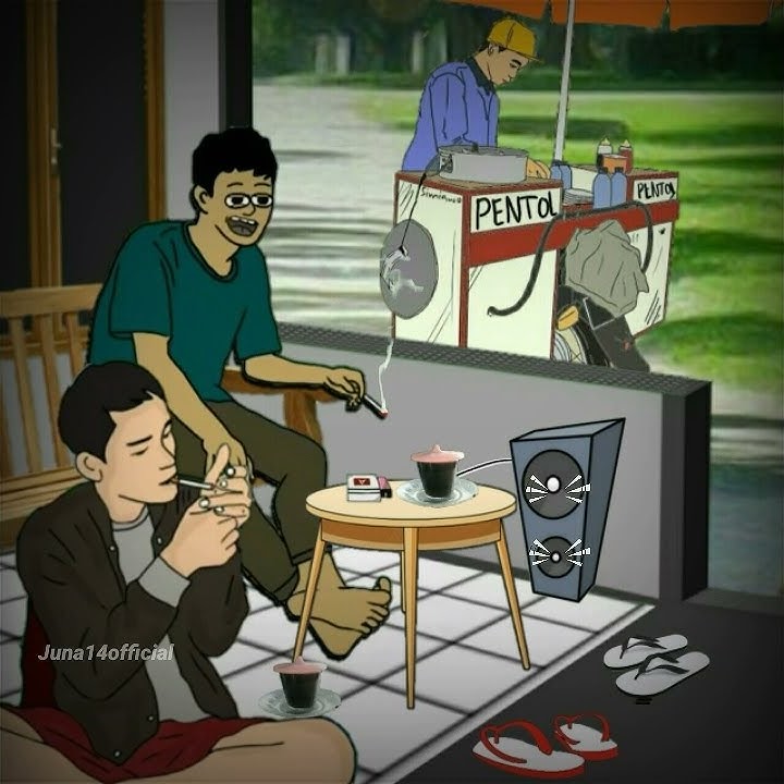 status wa animasi kopi rokok | lagu koplo istimewa