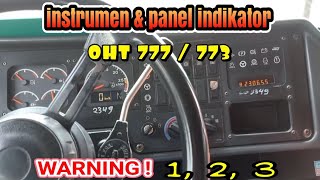 OHT 773D | P2H nama & Pungsi Instrumen Panel || penjelasan Warning !! 1.2.3 #ptck