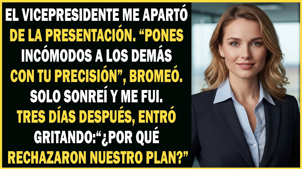 El vicepresidente me excluyó de la presentación, así que decidí terminar lo que la política empezó..