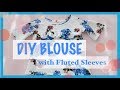 How To DIY Make A Blouse With Wide Sleeves Tutorial | Sewing For Beginners