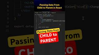 Passing Data from Child to Parent in React | React Callback Function | CodeWise #shorts #react
