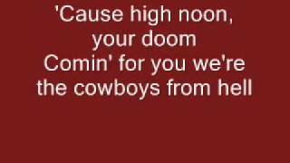 Pantera - Cowboys From Hell Lyrics HQ