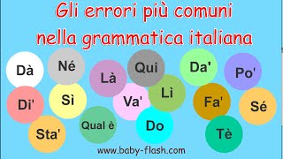 Gli Errori Piu Comuni Nella Grammatica Italiana Youtube