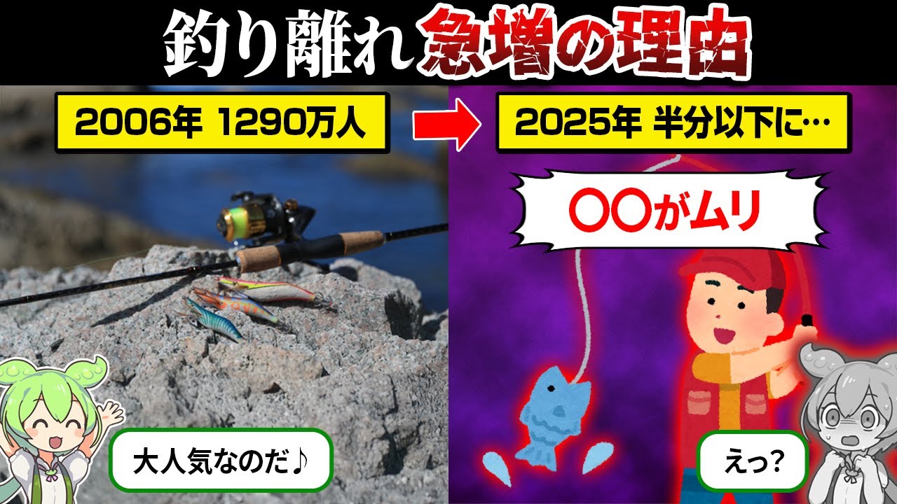 なぜ釣り離れが急増してるのか？【ずんだもん＆ゆっくり解説】