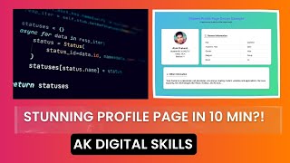 Build a Stunning Profile Page Using HTML, CSS & JavaScript (Beginner Tutorial)