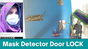 Face Mask Detection Based Door Lock System using Python,Keras, Tensorflow,OpenCV,Arduino,LCD,Buzzer