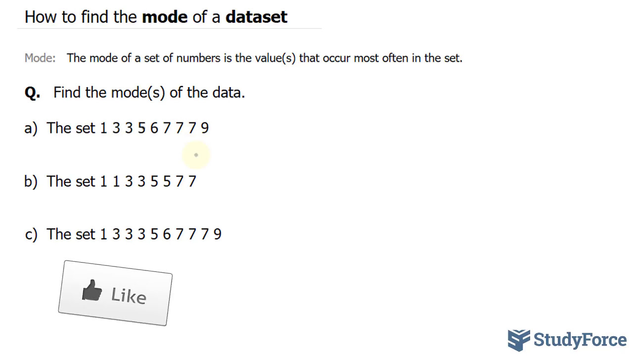 📚 How to find the mode of a dataset - YouTube