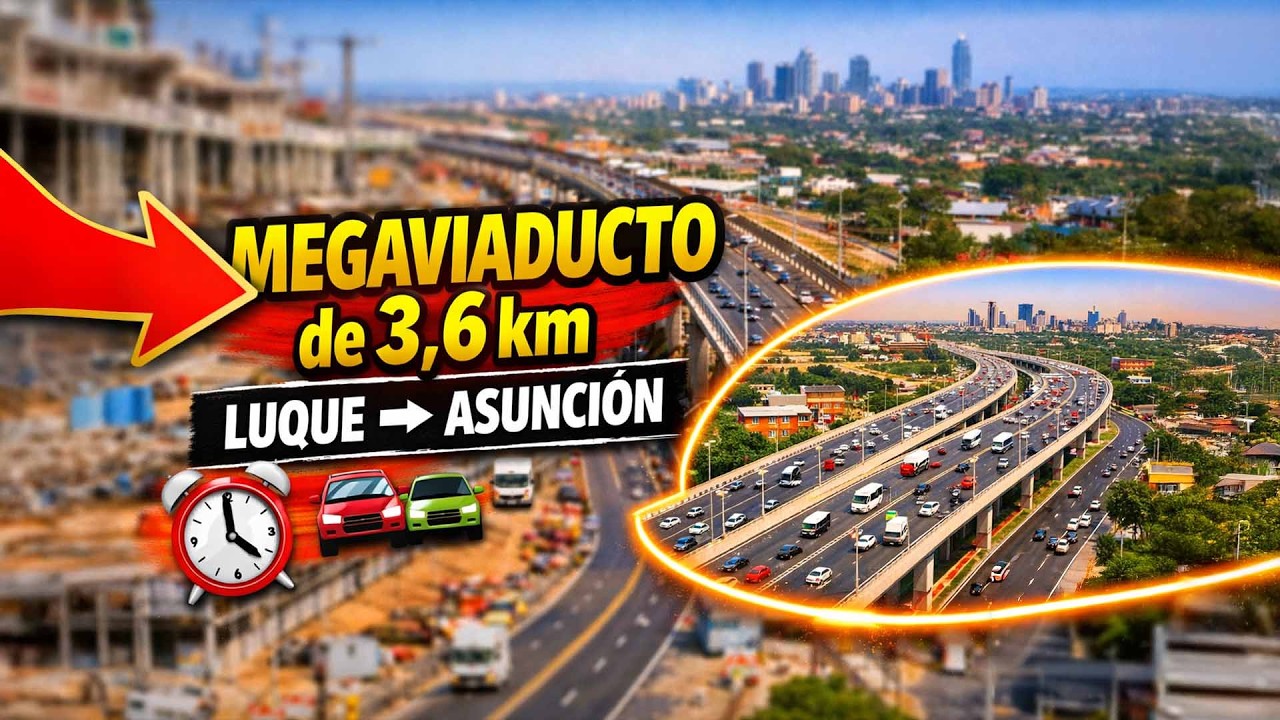 Мега-виадук длиной 3,6 км в Луке обеспечит быстрый доступ к Асунсьону и центру города.