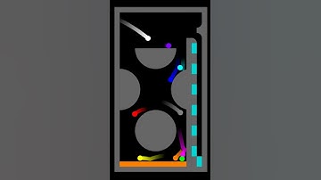 10 Marbles Small Fast Short Race | #shorts #algodoo