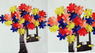 Beautiful Paper Tree Wallmate | DIY Wallhanging | Paper Wallhanging | DIY wall decoration idea