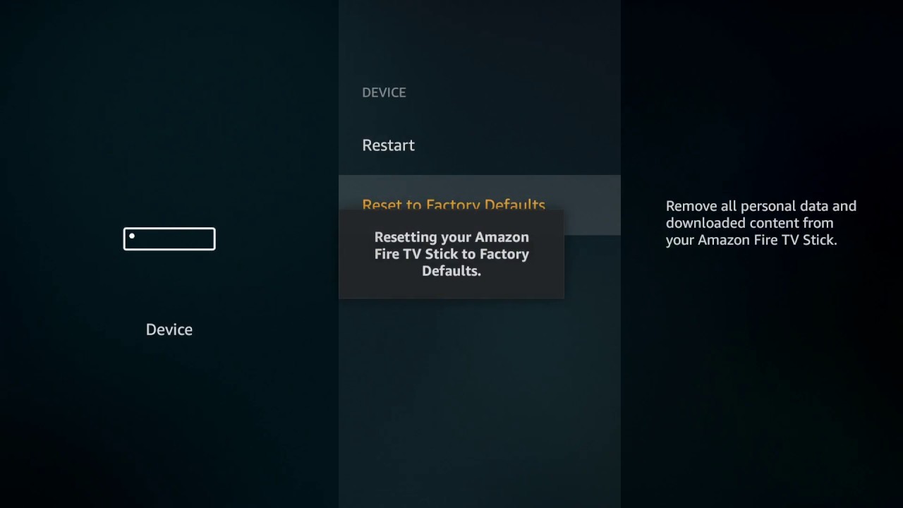 De-register and Factory Reset an Amazon Fire TV Stick