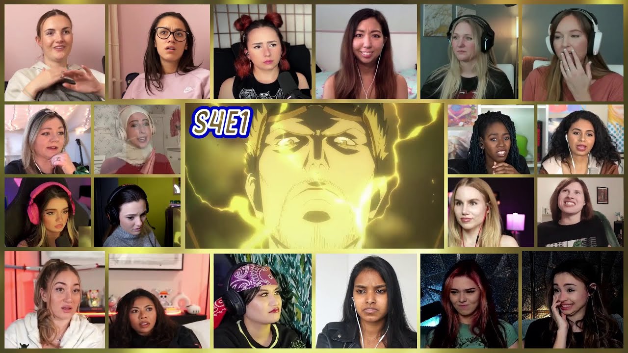 Attack on Titan Season 4 Episode 1 Girls Reaction Mashup |  進撃の巨人