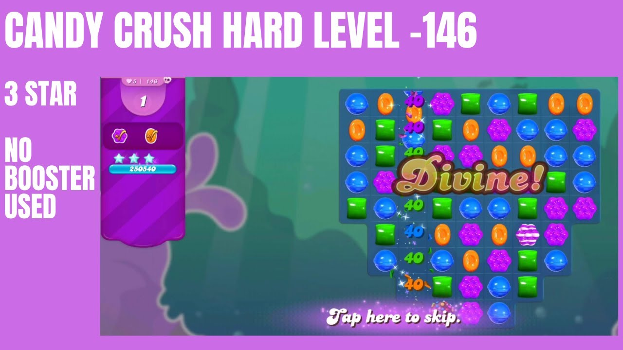 Candy Crush || Level 146 || Gameplay walkthrough || Hard Level || Bonus