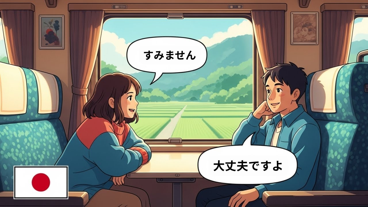 Daily Japanese Conversation Practice | 10 Short conversations on the train (JLPT N5-N4)